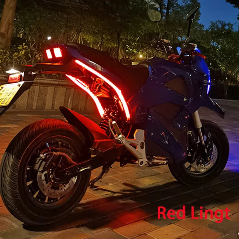 1 Pair Motorcycle Flowing Turn Signal Light Strip,Rear Tail Light Startup Scan, Flowing Signal Light,Modified Atmosphere Light