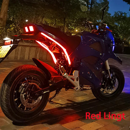 1 Pair Motorcycle Flowing Turn Signal Light Strip,Rear Tail Light Startup Scan, Flowing Signal Light,Modified Atmosphere Light