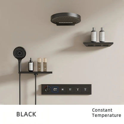 Shower System Set 2025 in Wall Mount With Thermostatic Multi-Function Mixer Rainfall For Showering Luxury Bathroom Smart Home
