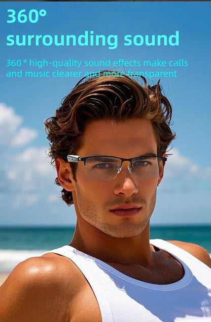 SG-17 Pro 2025 New Bluetooth Smart Glasses Anti-Blue Light Sunglass Music Player Voice Assistant Outdoor Sports Smart Sunglasses