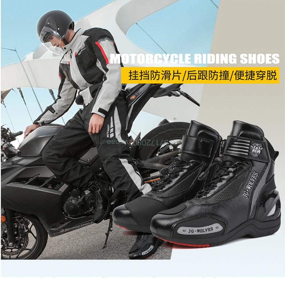 Boots For Motorcyclist Man Women Waterproof Enduro Motorcycle Boots Motorcycle Shoes Moto Hombre Anti-Fall Riding Short Boots