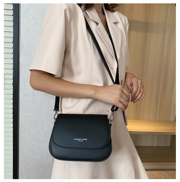 Saddle bag women's crossbody bag bag girl, summer simple fashion trend, foreign shoulder bag women