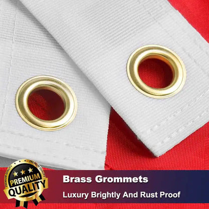 Embroidered USA Flag Outdoor Waterproof Nylon Sewn Stripes Brass Grommets Oversized American Flags And Banners United States