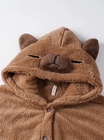 Winter Capybara Cosplay Costume Robes Adult Kigurumi Unicorn Onesie Anime Nightgown Christma Cartoon Women Men Pajamas Sleepwear