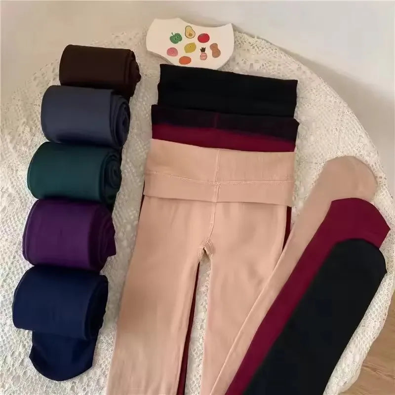 1/2pairs New Colorful Winter Warm Velvet Leggings for Women High Waist Tights Stretchy Leggings Sexy Stockings Fleece Pantyhose