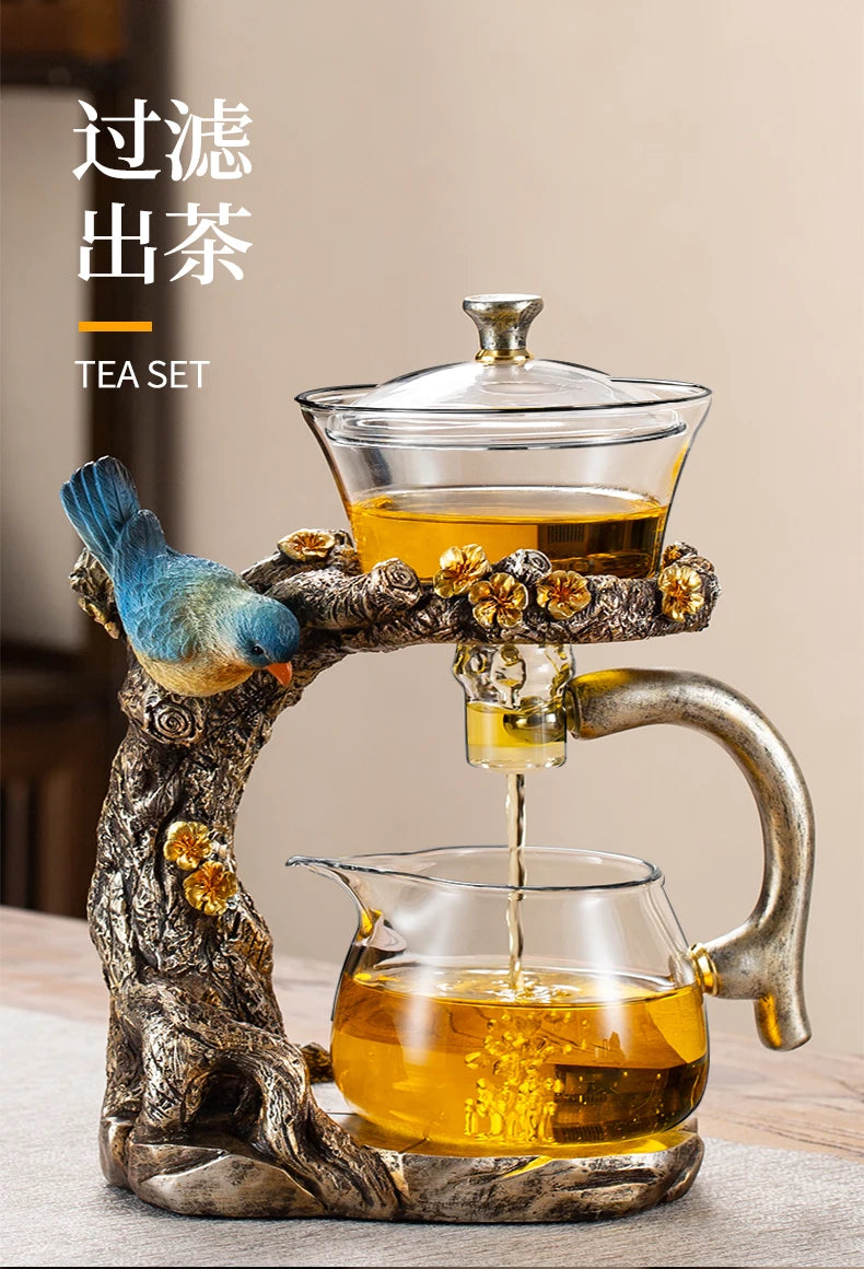 Glass Tea Set Home Kung Fu Tea Cup Magnetic Suction Teapot Artifact