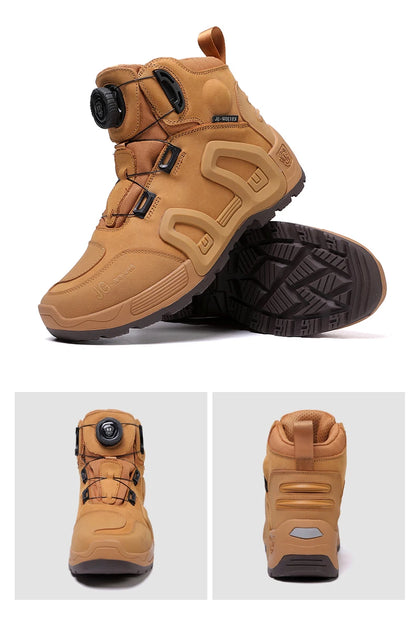 Motorcycle Riding Boots Waterproof Cowhide Leather Breathable Anti-Slip Wear-Resistant Touring Moto Shoes for Men Women