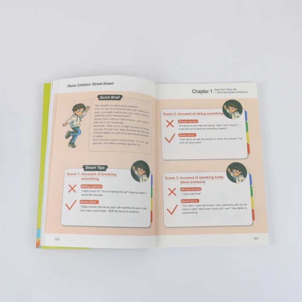 Children's EQ & Street-Smart Comic Book, 150+ Real-Life Scenario Guides, Easy-to-Use Practical Lessons