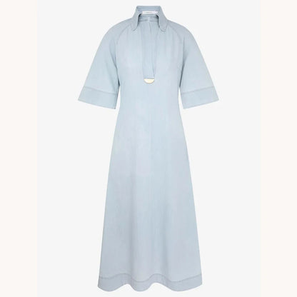 Customized Elegant Denim Midi Dress A-Line Evening Dresses Occasion Formal Exquisite High Quality Prom Party Gowns for Women