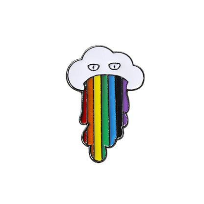 LGBT Flag Rainbow Heart Brooch Peace and Love Enamel Pins Clothes Bag Lapel Pin Gay Lesbian Pride Icon Badge Unisex Jewelry Gift