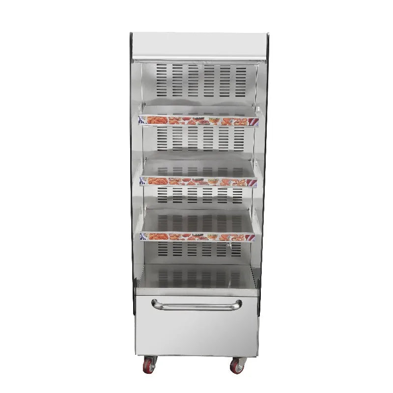 Commercial Food Warmer Countertop Pizza Food Warmer Display Electric Food Warming Cabinet Curved Glass Warming Cabinet Showcase