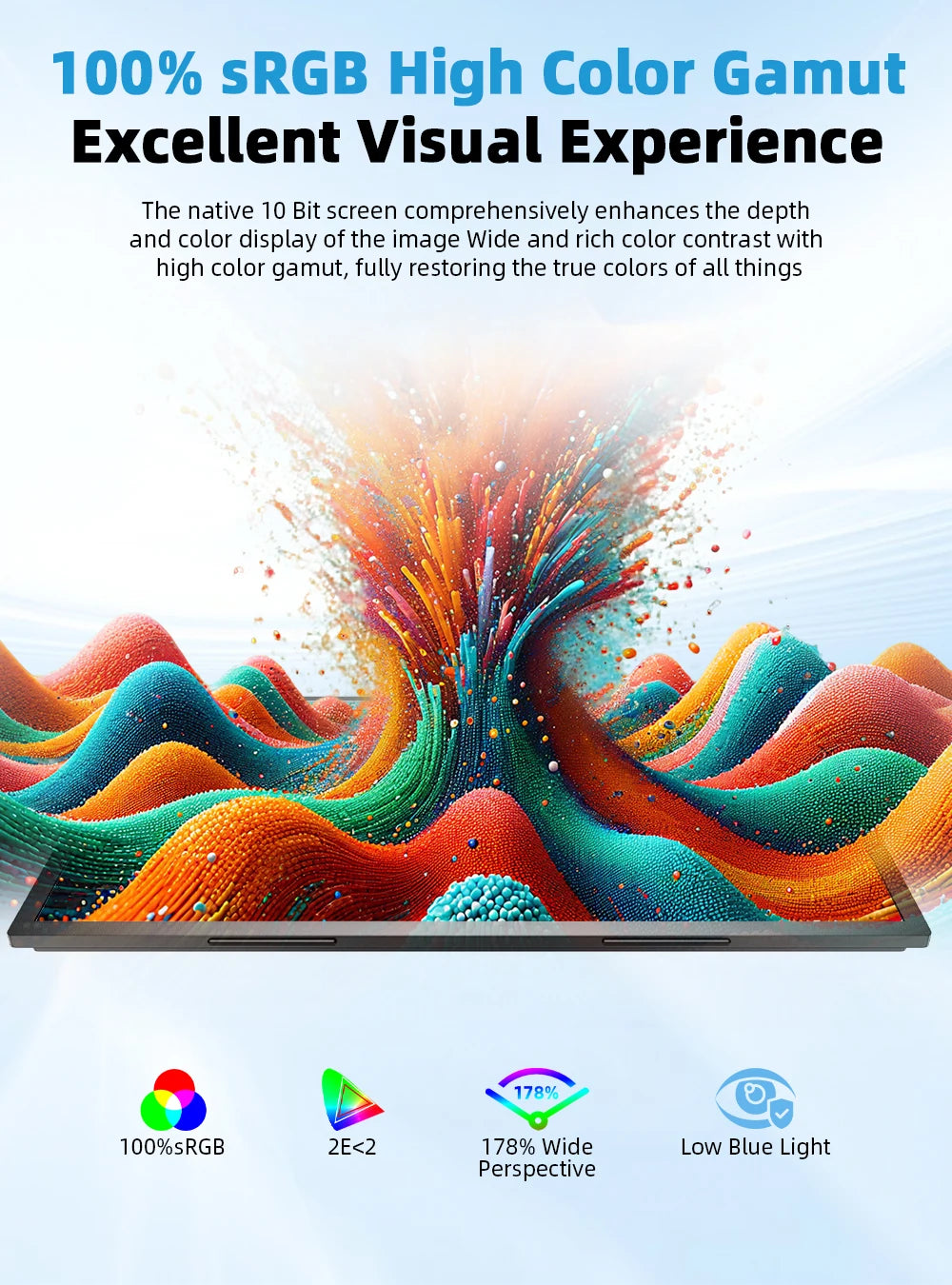 UPERFECT QLED 18.4 Portable Monitors Gaming Displays 4K 60Hz USB C HDMI For PS5/4 Switch Laptop PC Mac Xbox Second Extend Screen