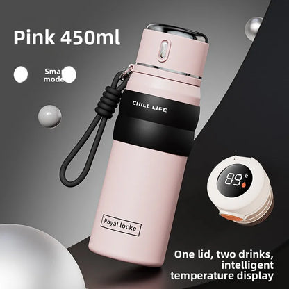 Dopamine all steel insulated cup 316 stainless steel high aesthetic water cup intelligent temperature display cup