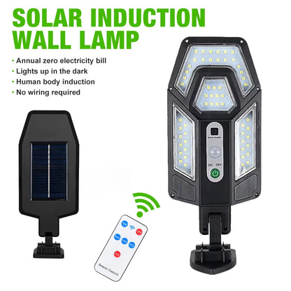 Solar Street Lights Outdoor Waterproof Human Body Sensing Courtyard Garden Wall Household Lights Rural Road Lighting Wall Lights