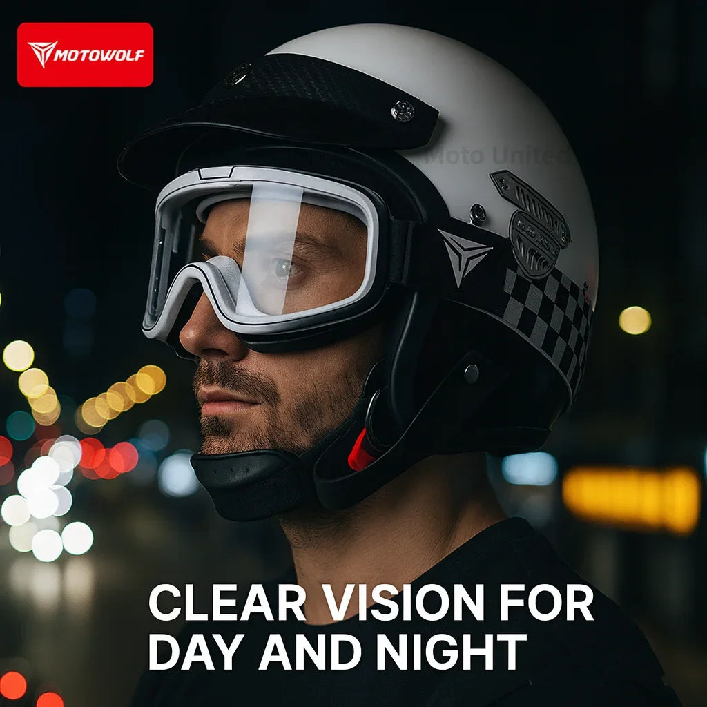 Motowolf Motocross Goggles Photochromic Windproof UV Protection Riding Glasses Men Women Outdoor Motorcycle Dustproof Eyewear
