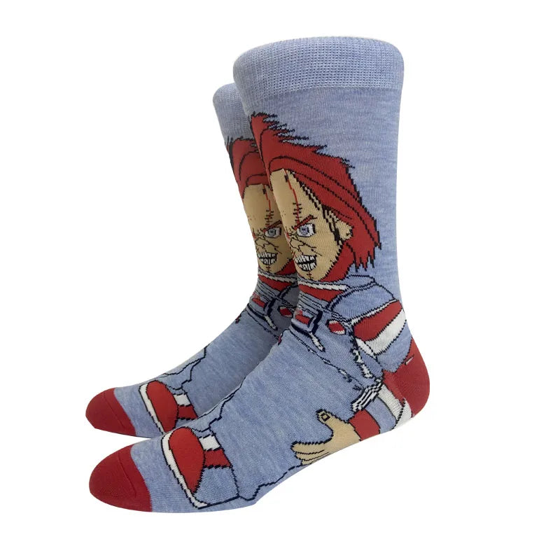 2023 New Anime Women Men Socks Long Socks Men‘s Knee-High Cosplay Sock Adult Personality Hip Hop Harajuku Long Funny Socks 36-45