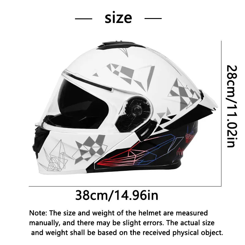 Personalized off-road motorcycle helmet with stylish dual lenses for both genders, DOT-certified and ABS material