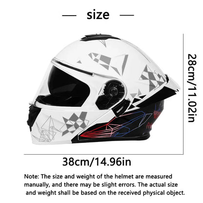 Personalized off-road motorcycle helmet with stylish dual lenses for both genders, DOT-certified and ABS material