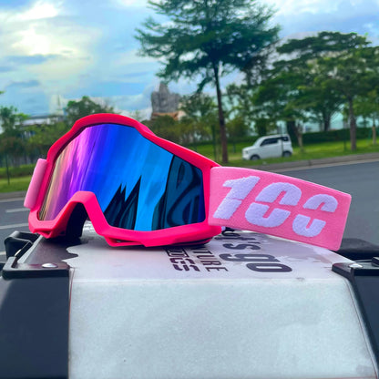 Outdoor motocross goggles for dirt bike, MTB, skiing & sports. Windproof, dustproof, UV protection. Universal fit.