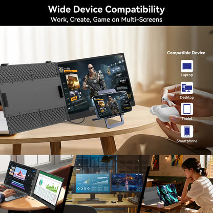 Blackview SCM6 Laptop Screen Extender, Ultra-Thin,14" FHD 1080P IPS Portable Laptop Monitor, for Windows/Mac/Android/Switch
