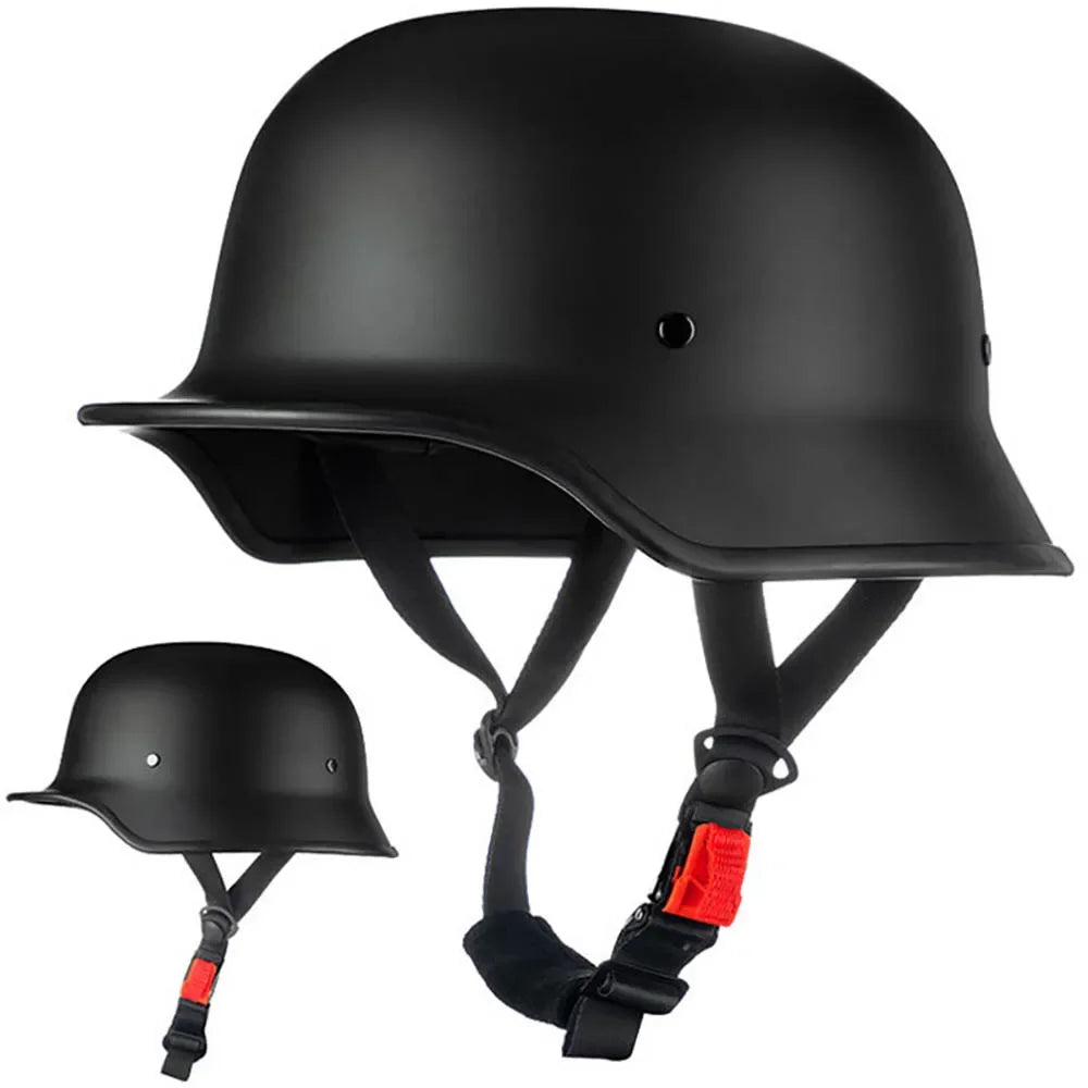 Motorcycle German Style Scoop Helmet Retro Half Helmet Summer Cruising Electric Bike Helmet DOT Approved For Men And Women