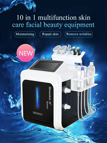 10 in 1 Multifunction Hydro Dermabrasion Cold Hammer Diamond Dermabrasion Oxygen spray dead skin Remove SPA Beauty Salon Device