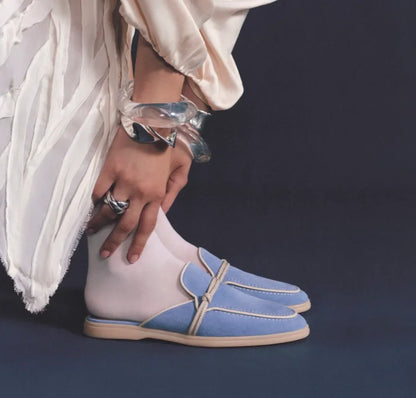 Loafers for Women Designer Luxury Middle East Tassel Suede Leather 2025 Slip On Slippers Flat Work Walking High Quality Shoes