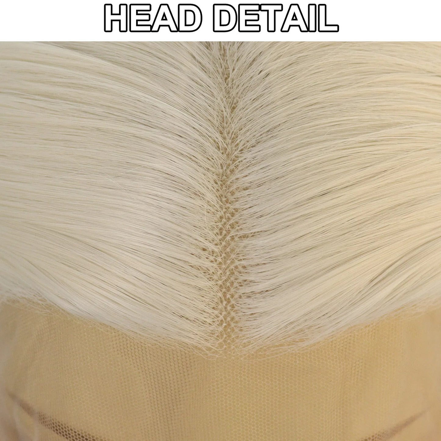 13x3.5x1 HD Lace Front Wig Platinum White Extra Long Straight Synthetic Wig Pre Plucked Hairline Free Part Cosplay Daily Wig