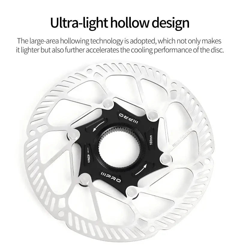 IIIPRO Bike Brake Floating Rotor 140/160/180/203mm Center Lock Brake Disc Ultralight High Strength abstract heat Disc Bike Part