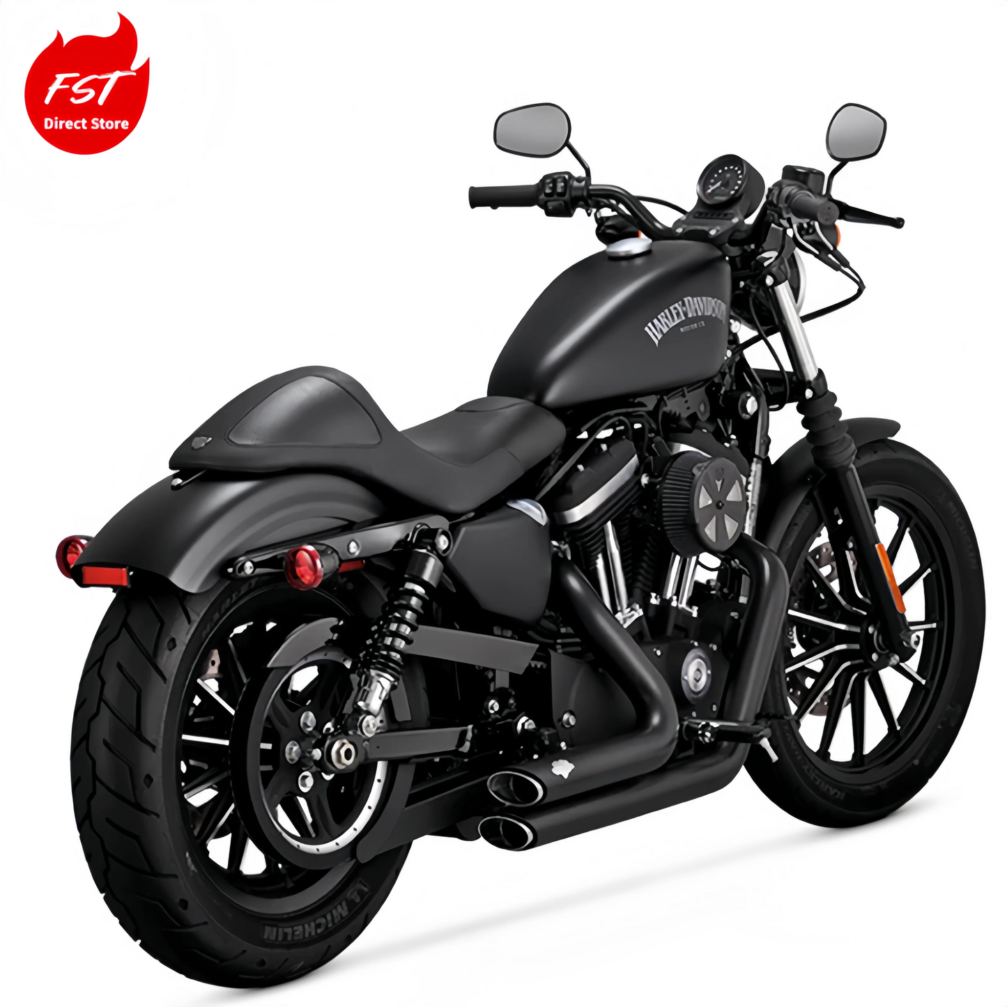 Harley Davidson Sportster 883/1200/72 VH Style Taiwan Made Horse Hoof Sound Exhaust Muffler for VANCE&HINES System