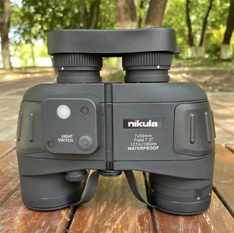 Waterproof Binoculars Nikula 7x50 Telescope High Powerful Rangefinder Long Range With Digital Compass Hiking Hunting Equiment