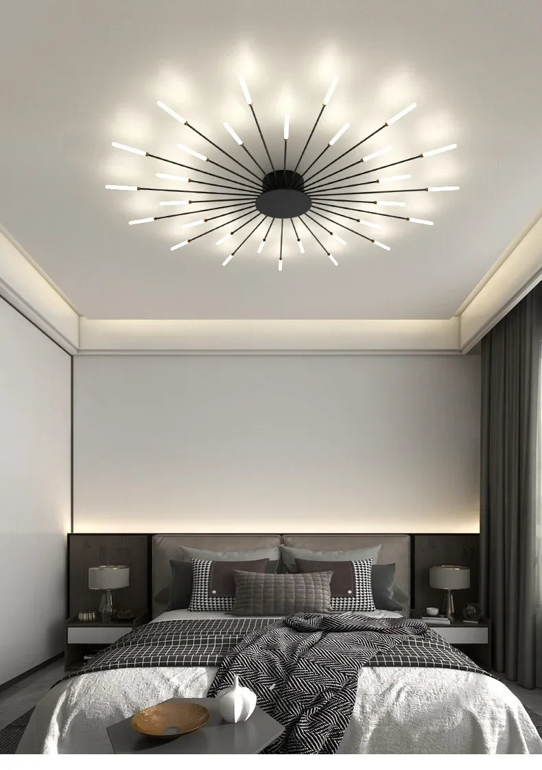 Nordic Ceiling Lighting for Living Room Bedroom Kitchen Led Ceiling Light Fixture Indoor Home Firework Decor Ceiling Lights