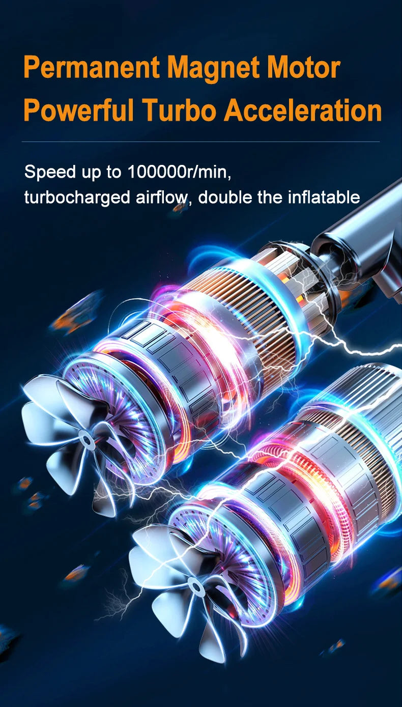 Car Jump Starter With Air Compressor LCD Screen  Portable Booster Charger 1200A Powerful Car Battery Starting Device Car Starter