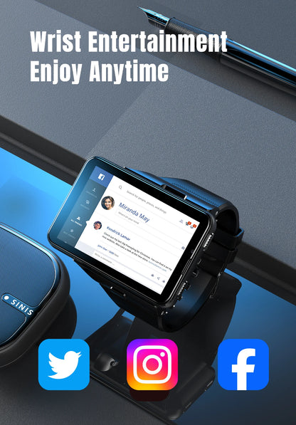 Factory S999 4G Smart Watch Android 11 OS MTK6761 Quad Core 4GB 64GB 2.88" HD Large Screen Smartwatch 2.0MP+8.0MP Dual Camera