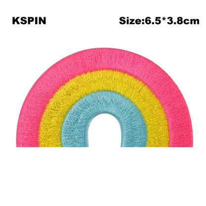 Nonbinary Bear Pride Asexual Gender Fluid Flag Transgender Pride Embroidery Patches Iron on Patch Saw on Patches