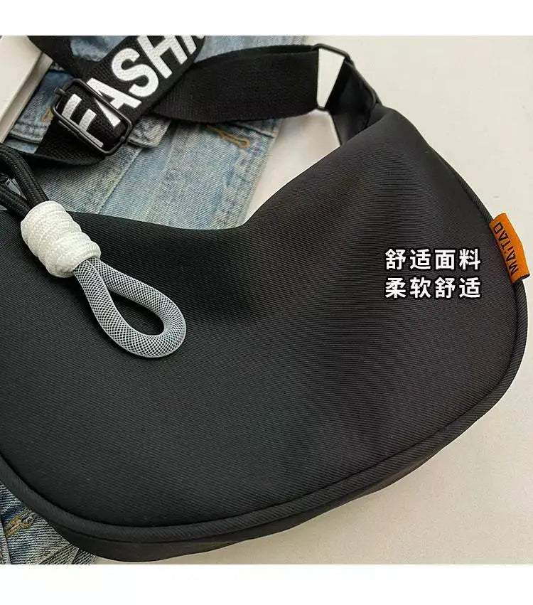 2025 New Fashion Crossbody Bag Simple Wide Shoulder Strap Design Single Shoulder Bag Original Style Commuting Dumpling Women Bag