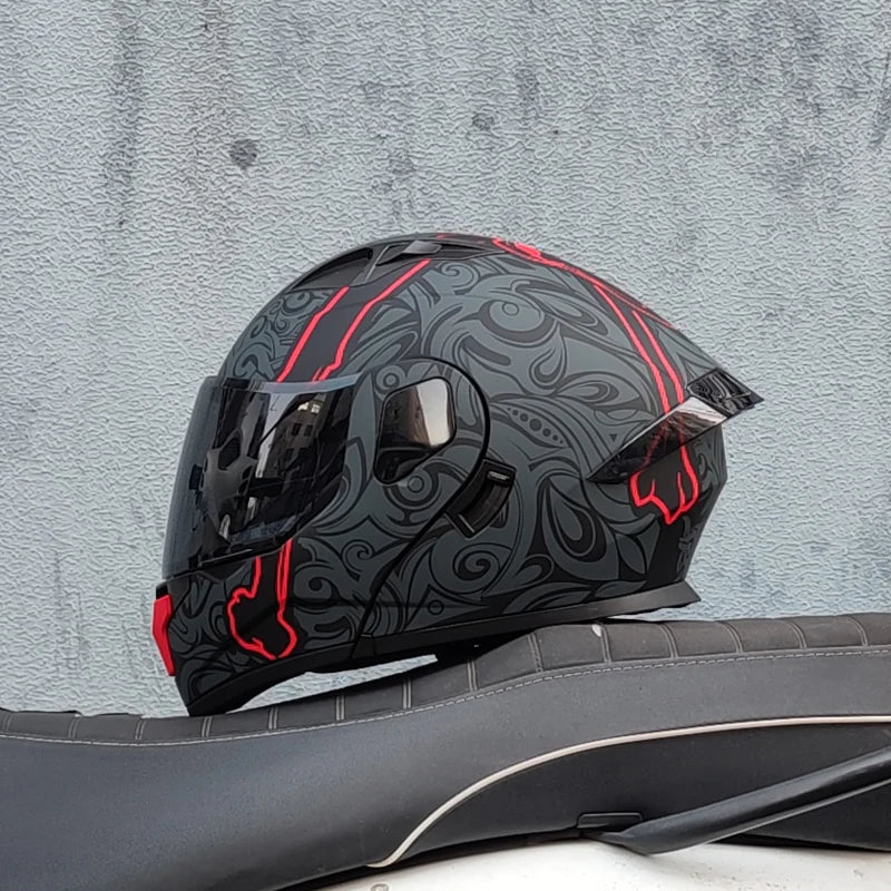 2025 High Quality Motorcycle Helmet Modular Flip Helmet Casco para Motos Dual Lens Full Helmet Casco para Motos DOT Approval