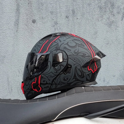 2025 High Quality Motorcycle Helmet Modular Flip Helmet Casco para Motos Dual Lens Full Helmet Casco para Motos DOT Approval