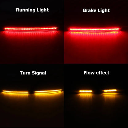 Motorcycle Saddlebag LED Flowing Light Turn Signal Brake Running Lamp For Harley Touring Road King Electra Street Glide 2014-23