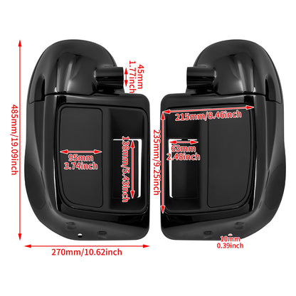 Lower Vented Leg Fairing Glove Box Motorcycle With LED Light For Harley Touring Road King FLHR Street Glide FLTRX FLHTK 2014-Up