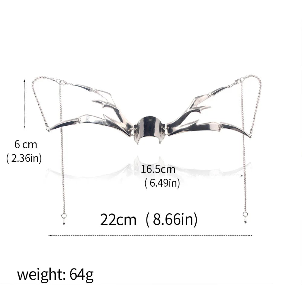 Punk Irregular Metal Mask Trendy Mechanical Bloodshed Mask For Women Men Halloween Ball Party Paty Mask Jewelry Accessories