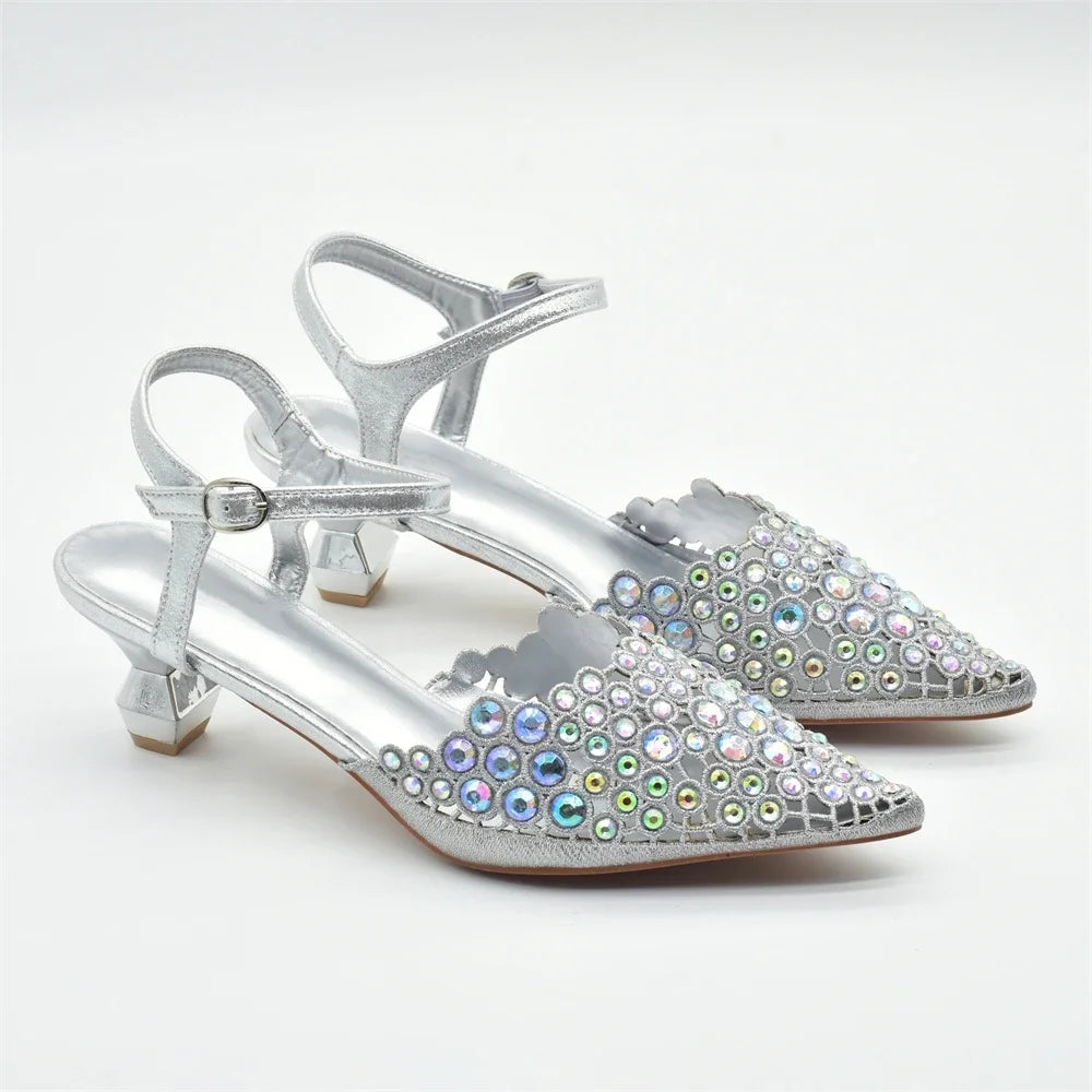 Hot Selling Pointed Toe Ladies Shoes Matching Bag Set for Nigeran Wedding Party Pumps Shoes for Women 2026 Designer Luxury