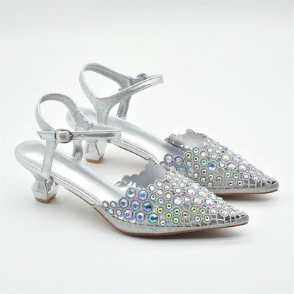 Hot Selling Pointed Toe Ladies Shoes Matching Bag Set for Nigeran Wedding Party Pumps Shoes for Women 2026 Designer Luxury
