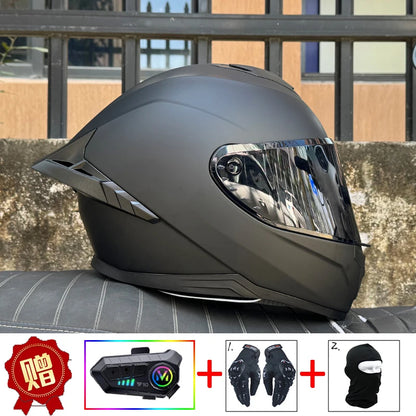 LVS motorcycle helmet men's and women's full face helmet double lens racing helmet DOT certification casco moto
