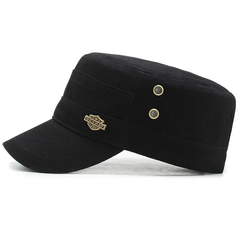 Mens Baseball Cap  Flat Caps  Spring Autumn Tactical Hat Men's Flat Top Cotton Cap Sports Leisure Hats