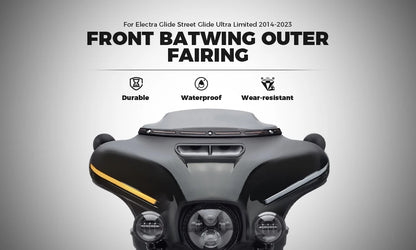 For Street Glide Electra Glide 2014-2024 Front Headlight Fairing with DRL Turn Signal Front Batwing Outer Fairing Accessories