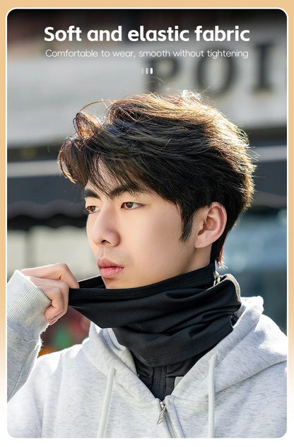 ROCKBROS Winter Warm Cycling Face Mask Windproof Thermal Fleece Bike Headband Scarf Men Women Breathable Cycling Neck Gaiter