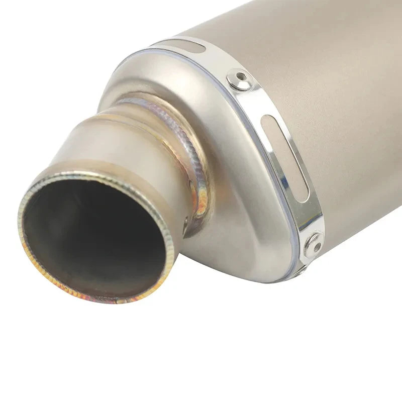 Stainless Steel 51mm Universal Motorcycle Exhaust Muffler Escape 310 370 440 mm Pipe 100cc-1000cc ATV GP Scooter For fz6 pcx125