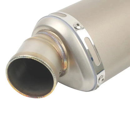 Stainless Steel 51mm Universal Motorcycle Exhaust Muffler Escape 310 370 440 mm Pipe 100cc-1000cc ATV GP Scooter For fz6 pcx125
