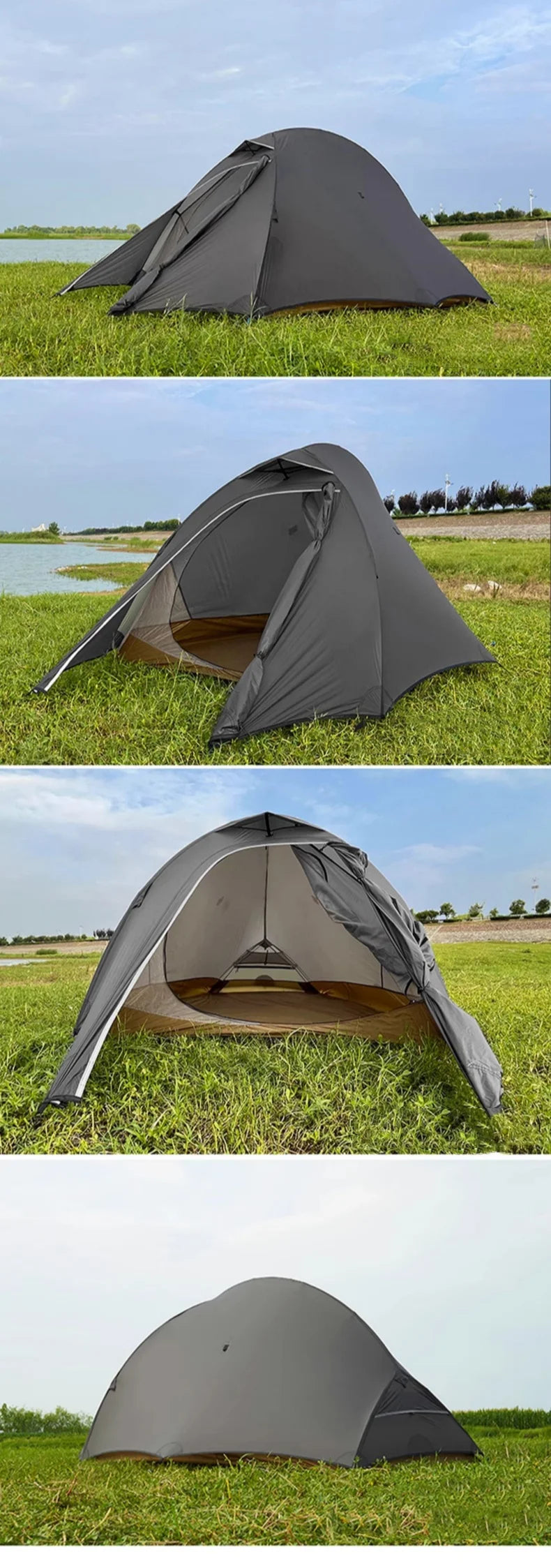 ASTA GEAR Yunque 10D Ultralight 1P Tent Outdoor Camping Fish Spine Waterproof Windproof Silicon Coating Trekking Tent
